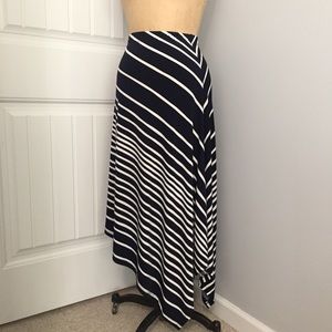 CHICO’S Asymmetrical Striped Skirt. Size 2.